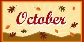 Graphic of the Word October